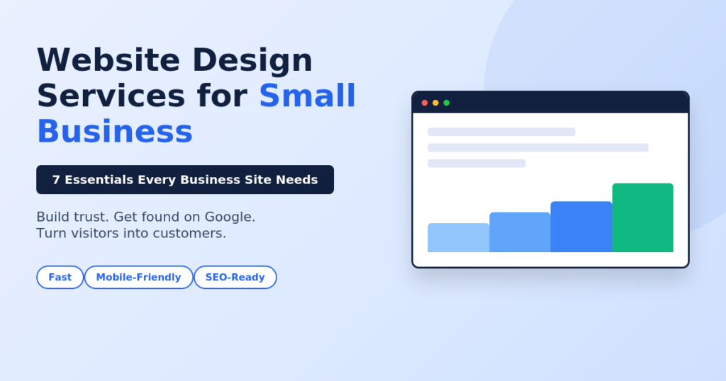 Website design services for small business websites